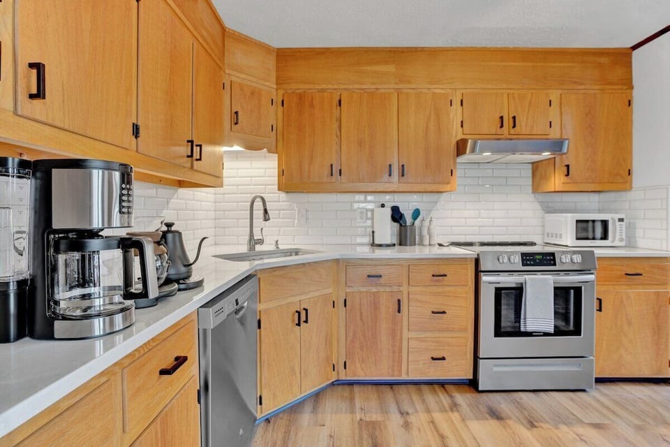 Modern cooking appliances and spacious countertops, the kitchen has it all!
