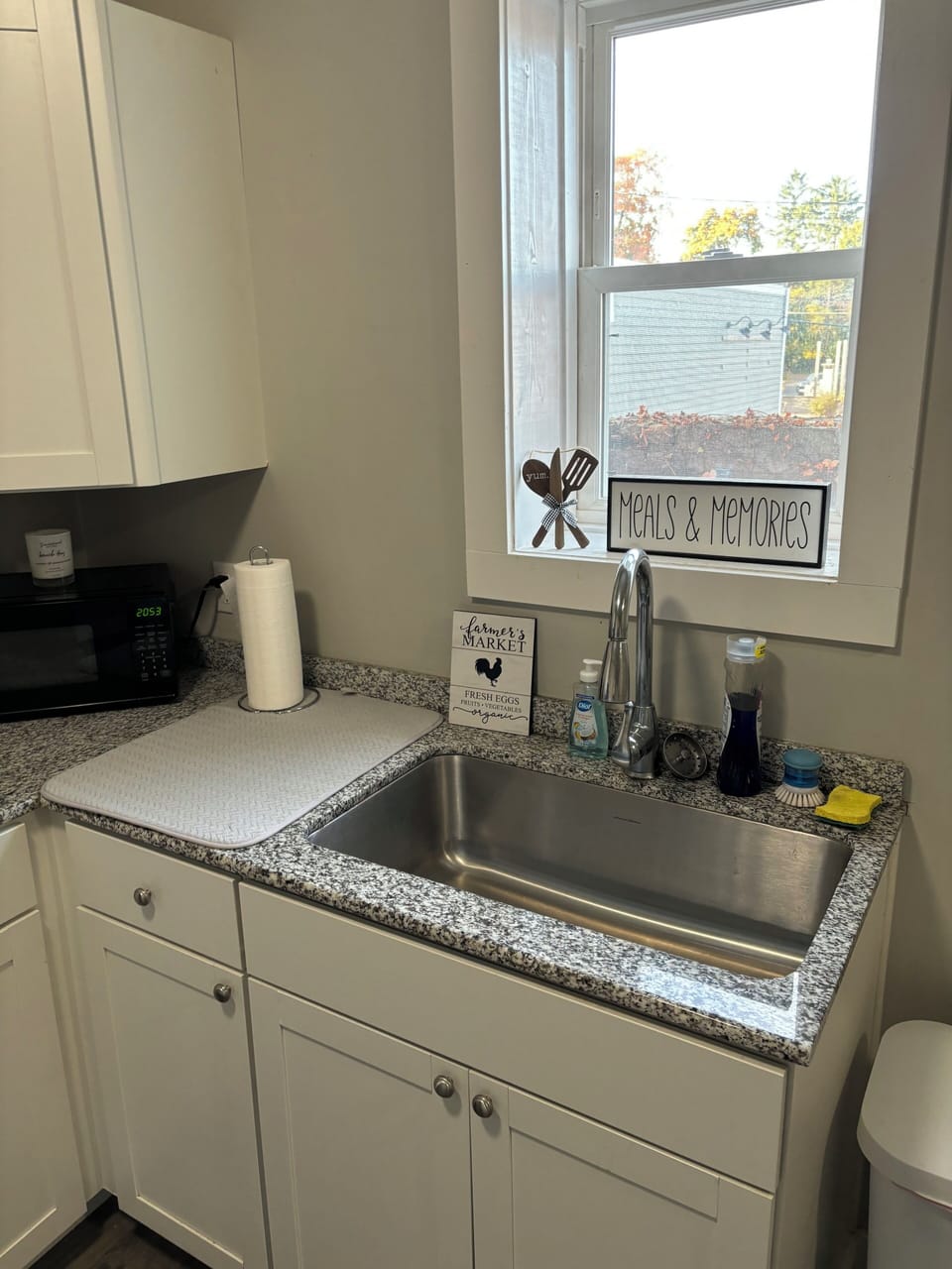 Essentials to clean up during your stay and decor to boost your mood!