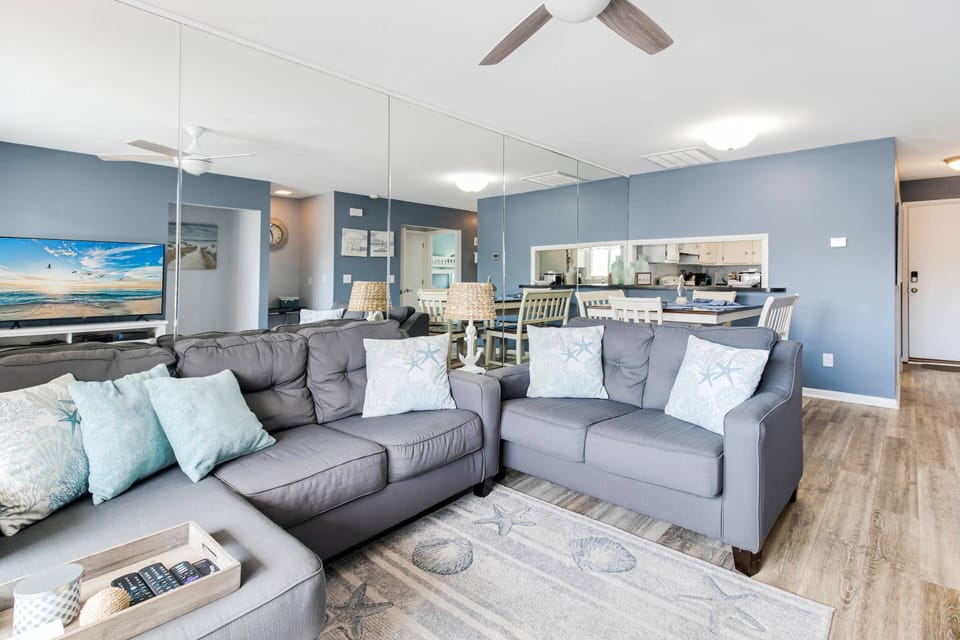 The Open Concept allows everyone to be together while still engaged in their own activities.