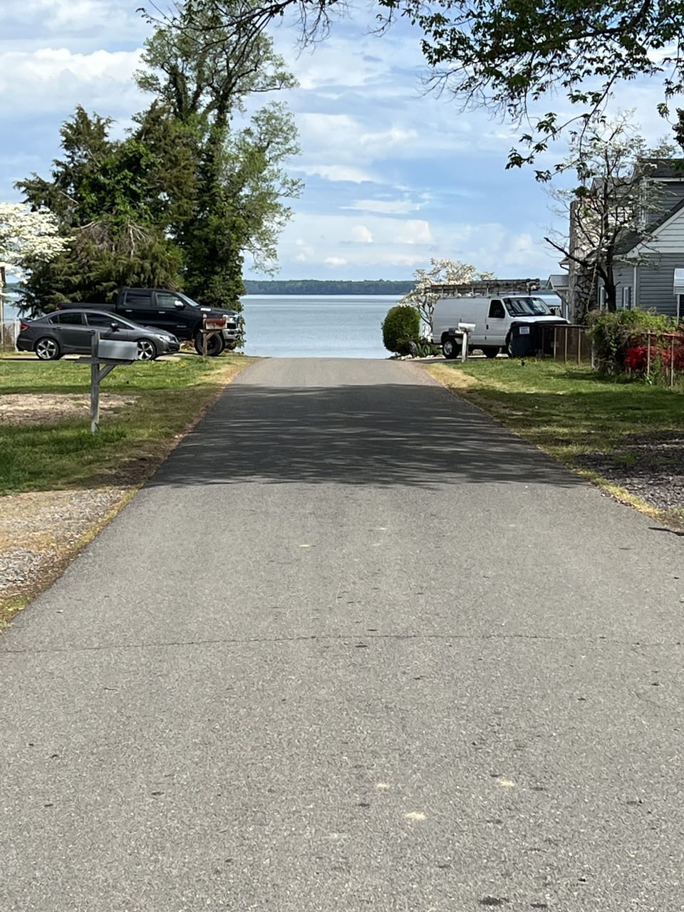 View from front yard to River