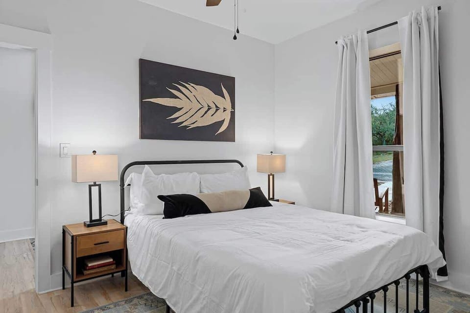 Nights of bliss, mornings of joy: Our bedroom's comfortable bed and soft linens set the stage for peaceful slumber and waking up feeling revitalized. Step into a world of rest and rejuvenation.