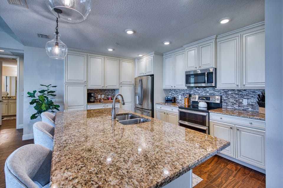 Open kitchen with island
