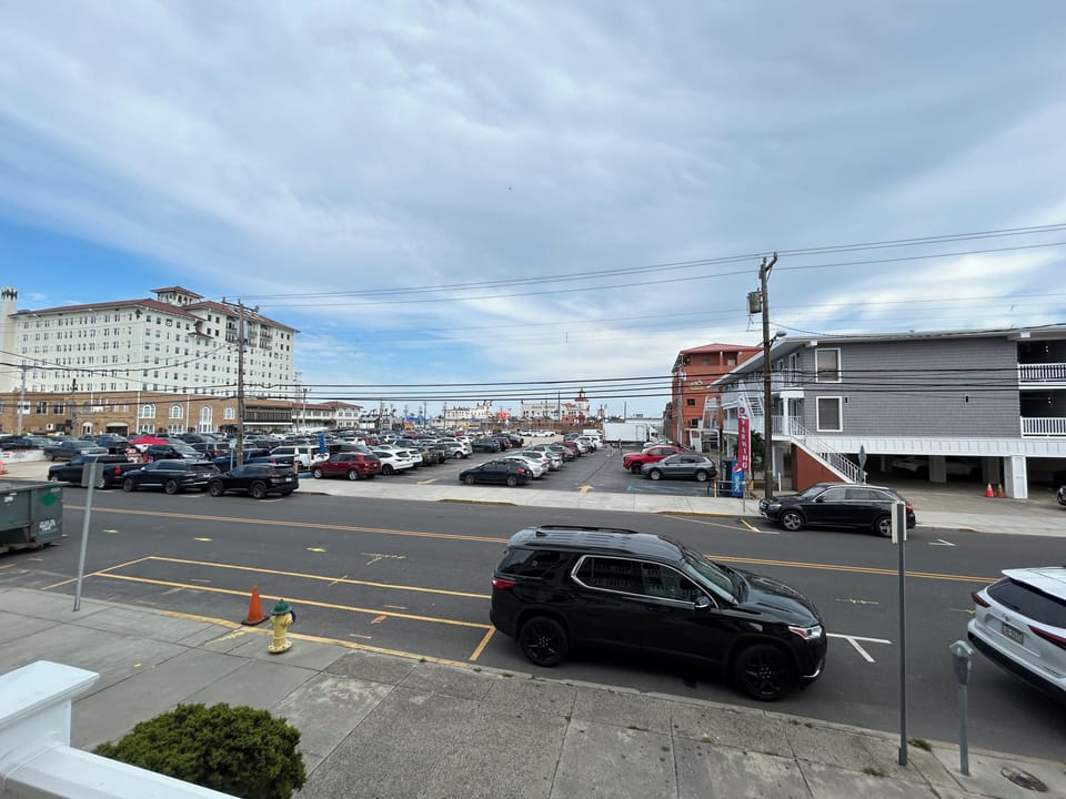 View of the ocean and boardwalk from the porch
