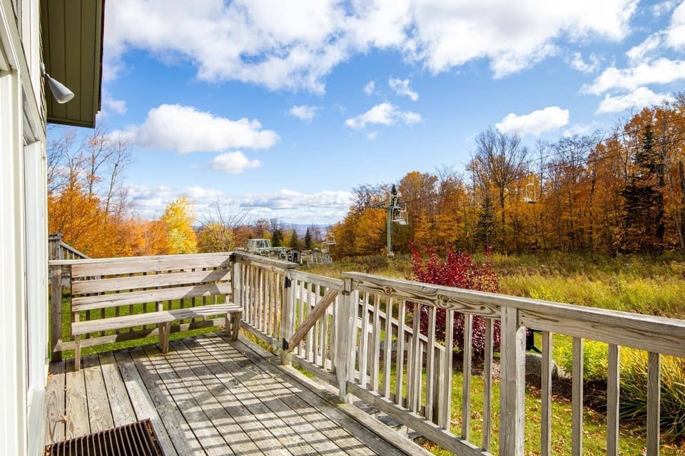 Beautiful deck from living room leading to the chairlift.