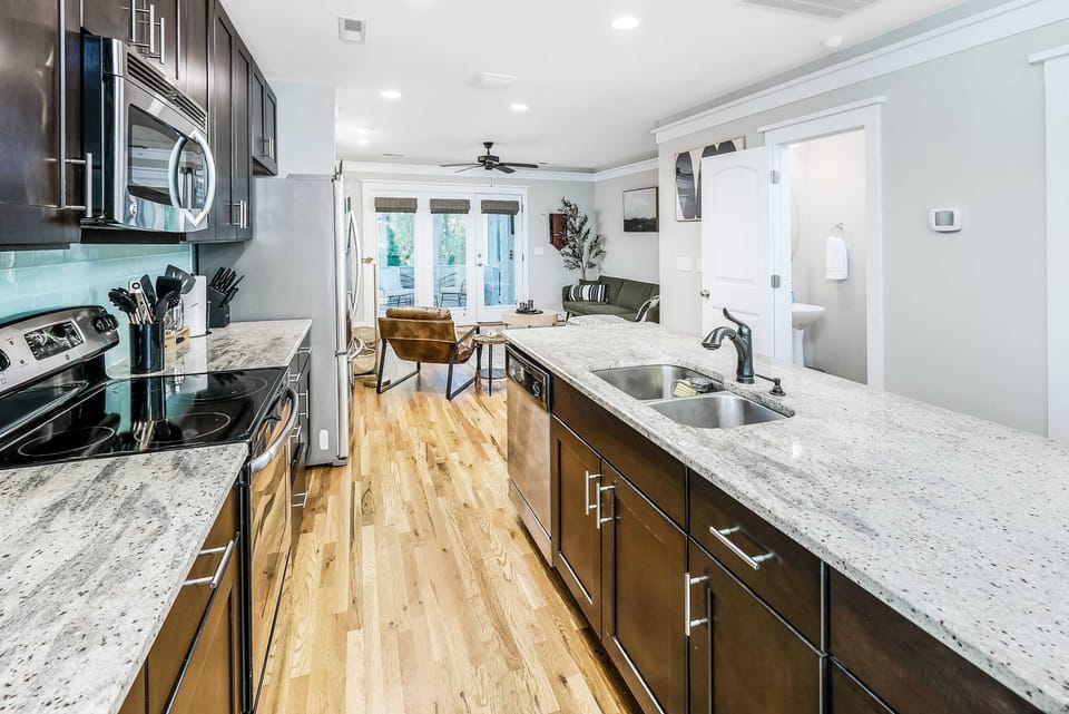A bright and welcoming kitchen designed for cooking, enjoying meals, and creating memories.
