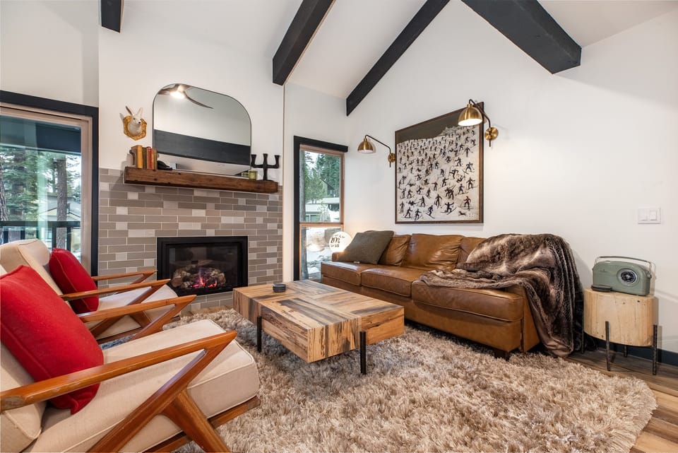 Living Room - sit by the fire as you watch the Gondola go by