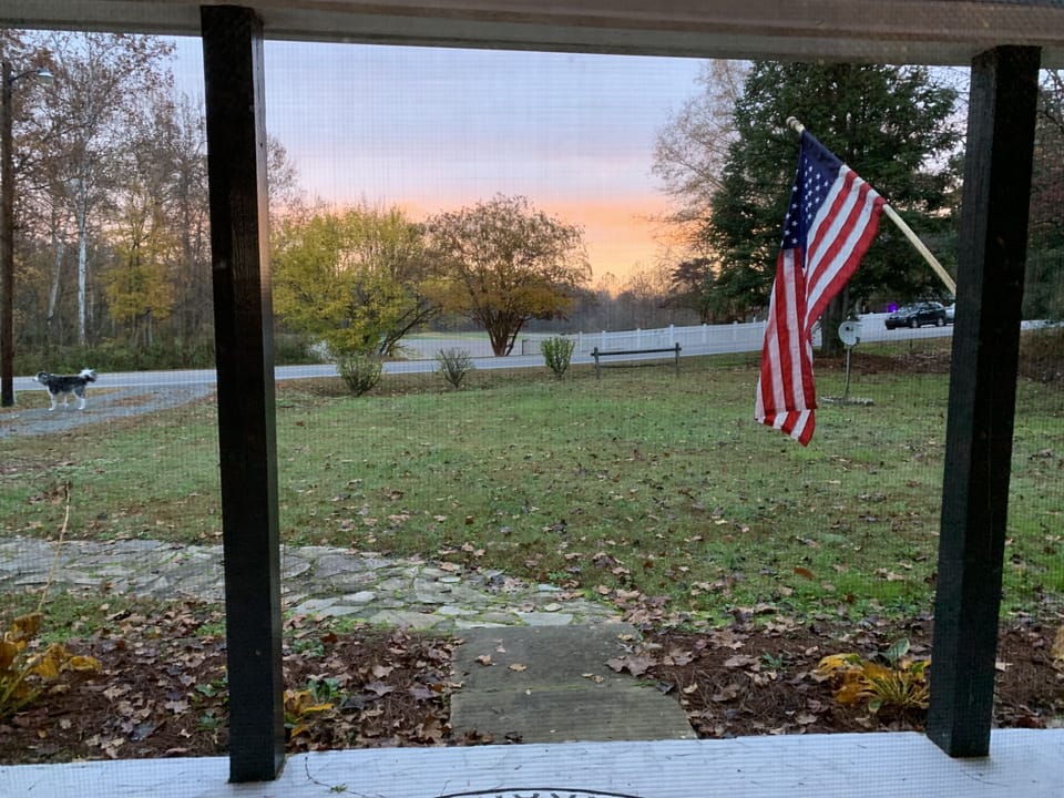 View to road from front  porch 