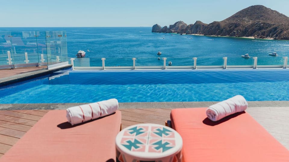 Soak in ocean views from the serene infinity-edge pool