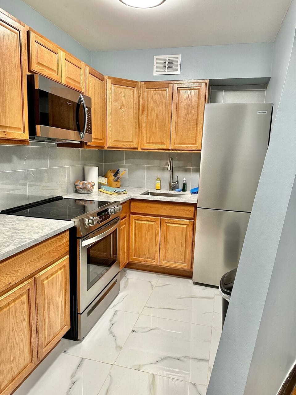 Fully stocked kitchen