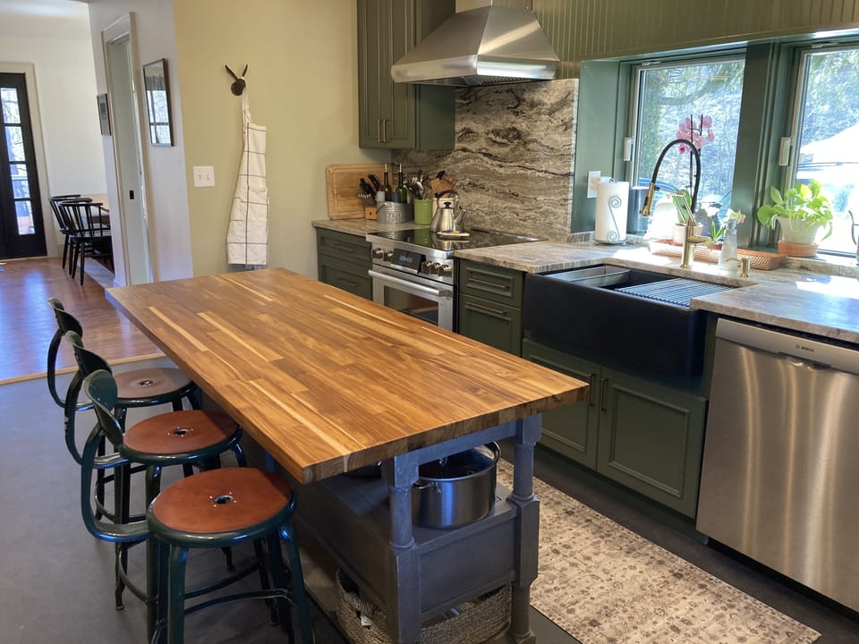 A fully equipped chef-designed kitchen awaits.