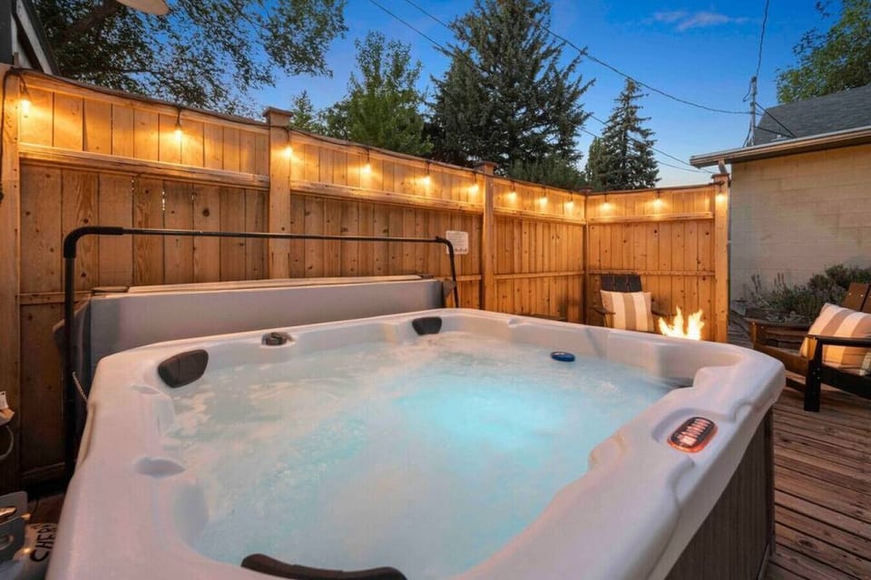 The hot tub is a great place to relax at the end of a long day of exploring