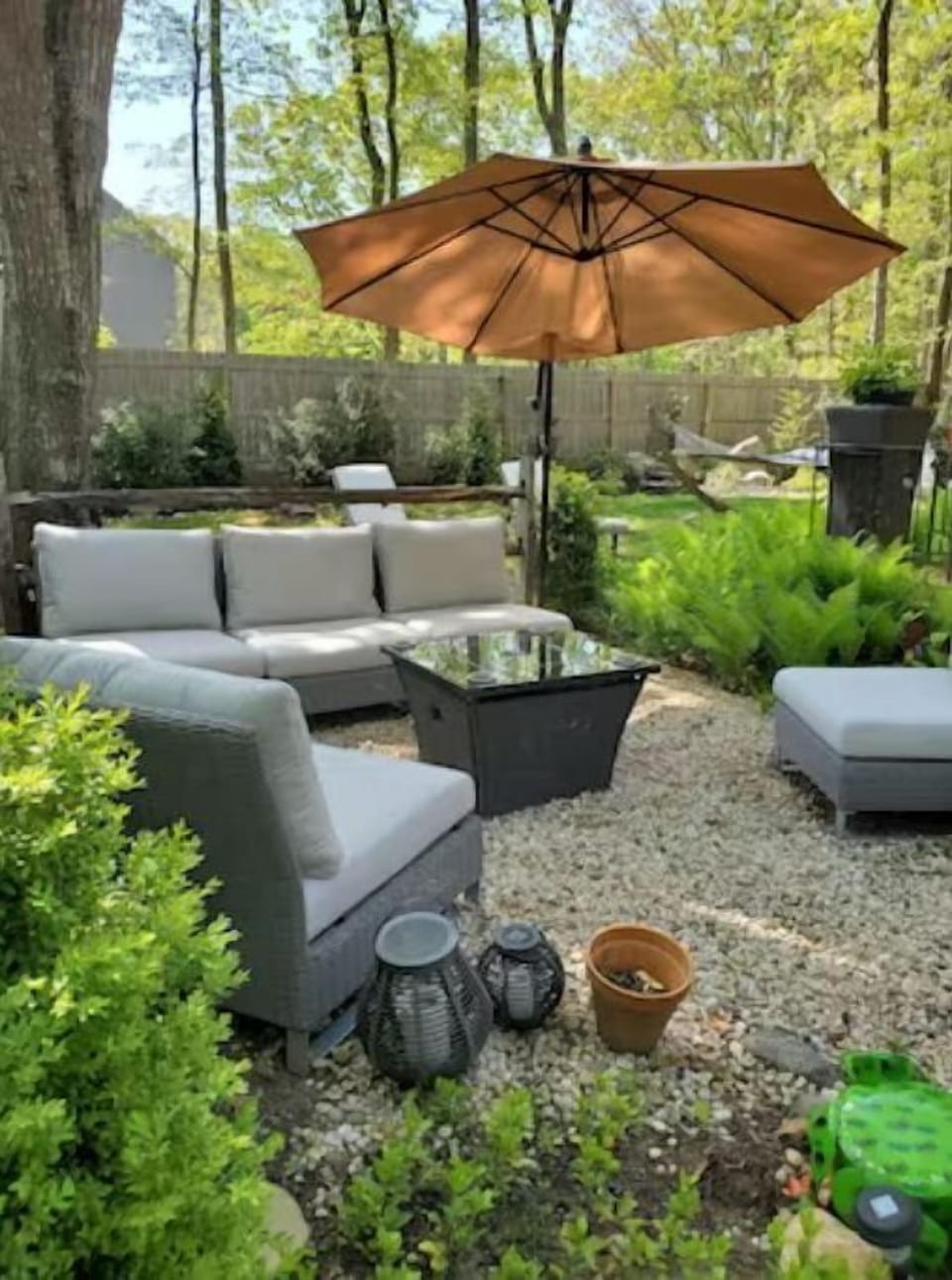 FIRE PIT AREA IN BACKYARD