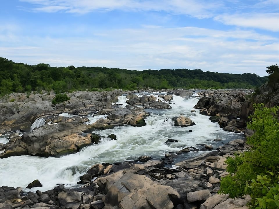 Breathe deep beside rushing water and rugged riverside trails.