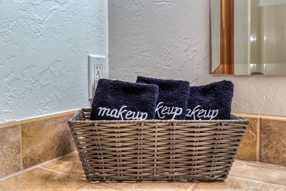 Black makeup wash cloths feel great and save our white towels