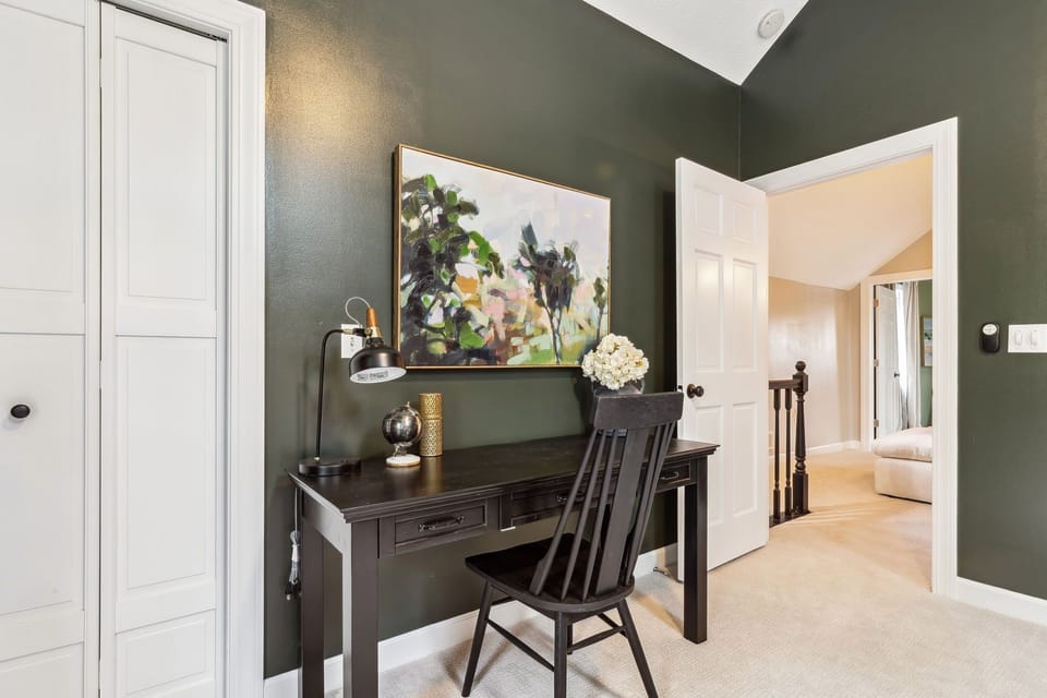 Work from home with ease in the quiet of one of our bedrooms.