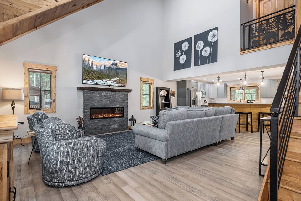 Great Room with Electric Fireplace
