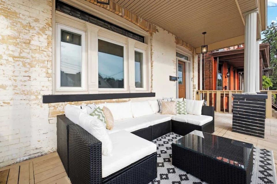 Perfect for evening chats or morning coffee, this outdoor rattan sofa offers a relaxing retreat in nature.