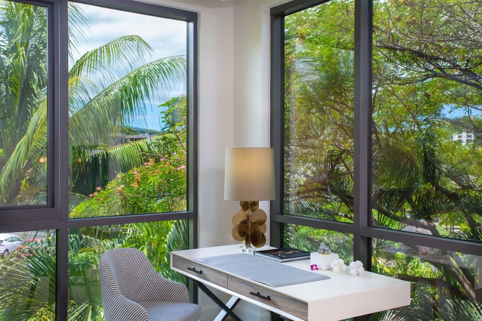 The quaint study area in the second master bedroom