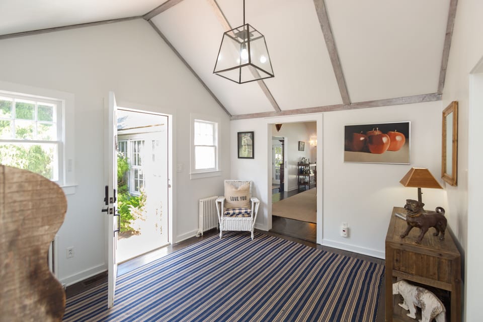 entrance way with high ceilings