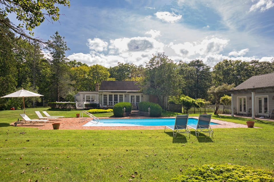 Spacious, fenced in back yard pool area