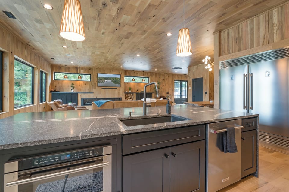 Open kitchen and living area 