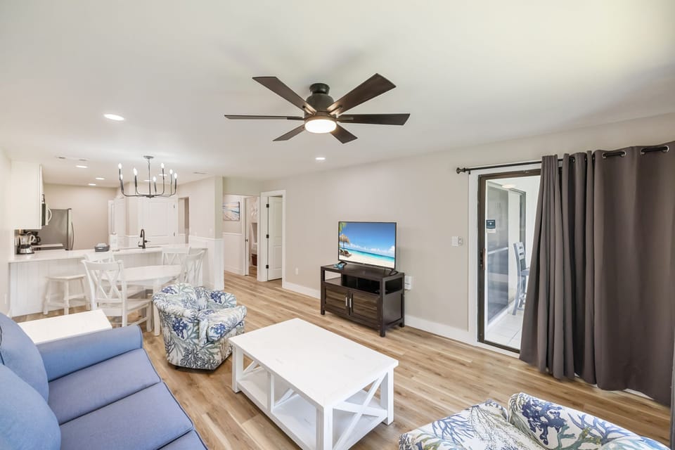 Living Room offers a 50 in tv.