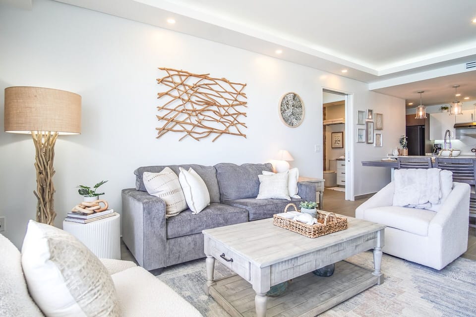 Living room fully decorated
