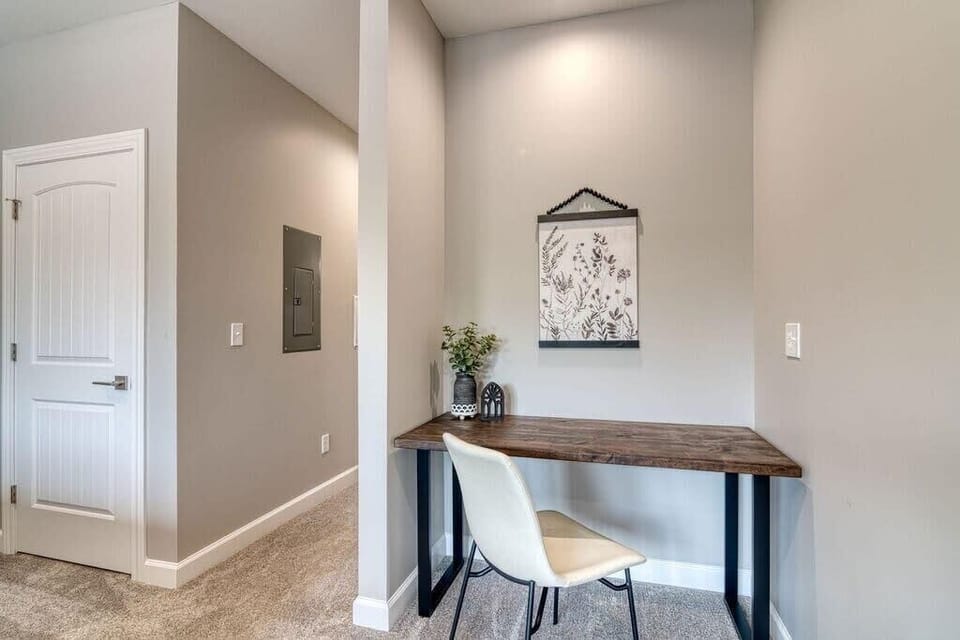 There is also a desk in the bedroom!