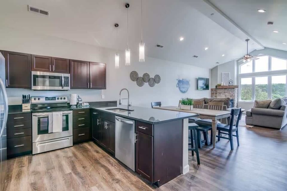 You'll love the open concept flow from the kitchen through the dining and living room.