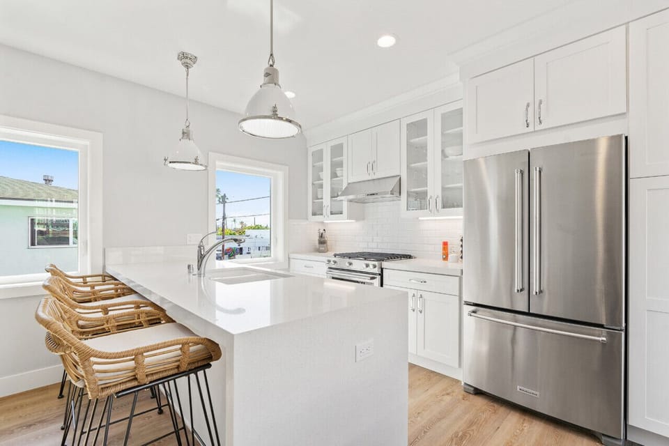 Beautiful kitchen with stainless steel appliances
