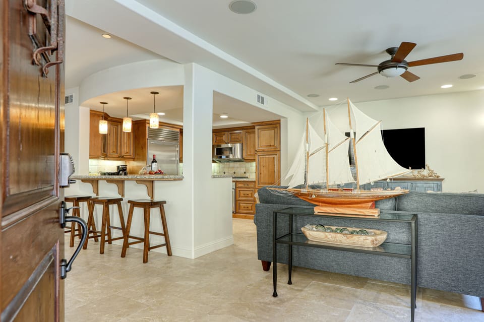 Embark on a delightful journey at Villa Baja. Your beach getaway is just a few steps away from the shoreline.