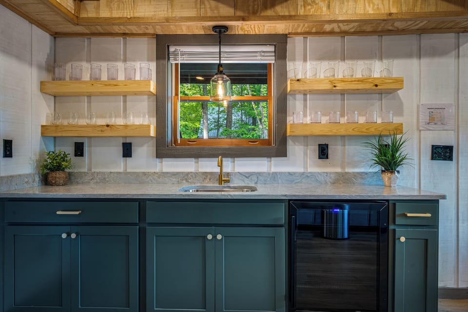 Lower level wet bar area.