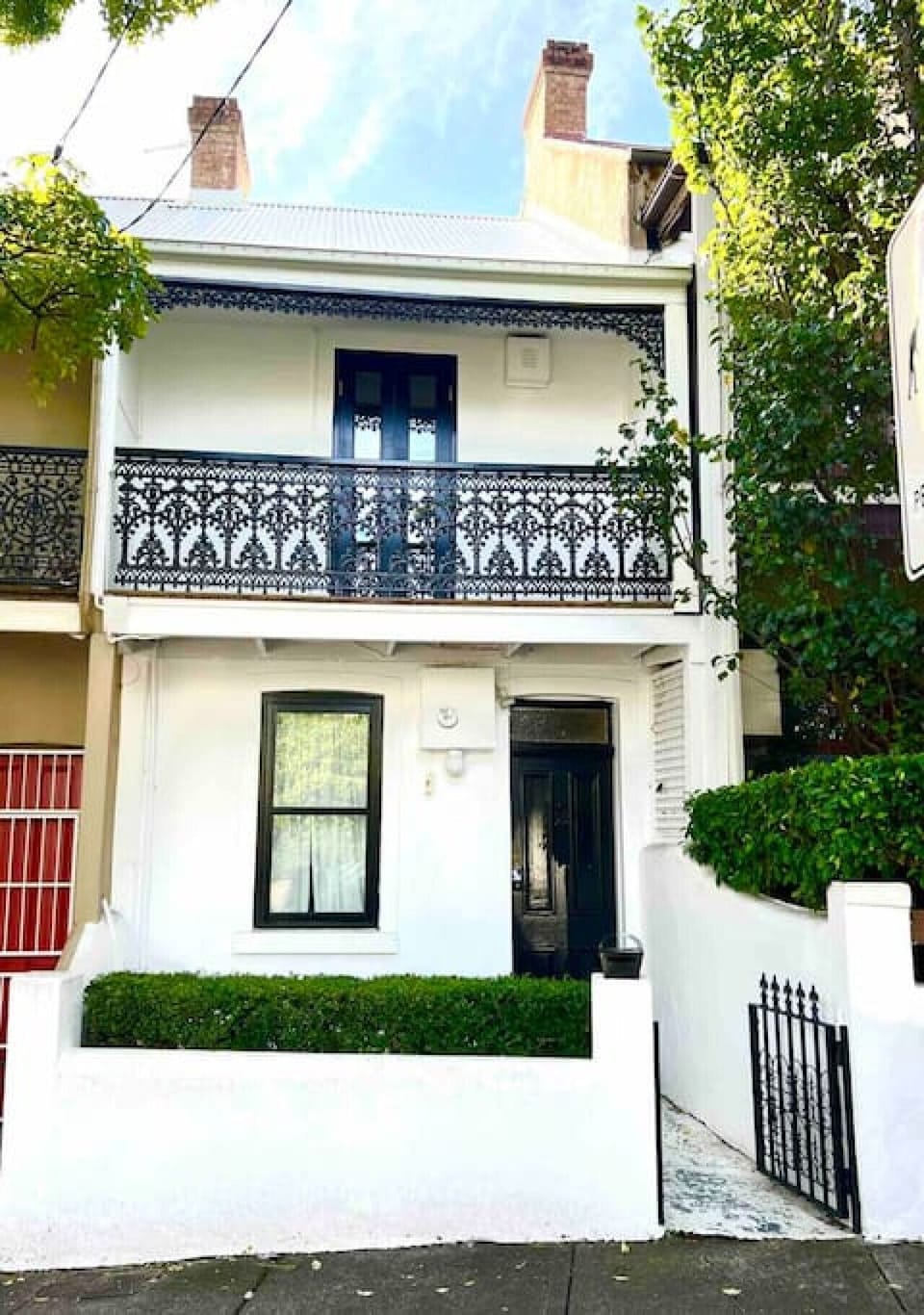 Front of terrace house