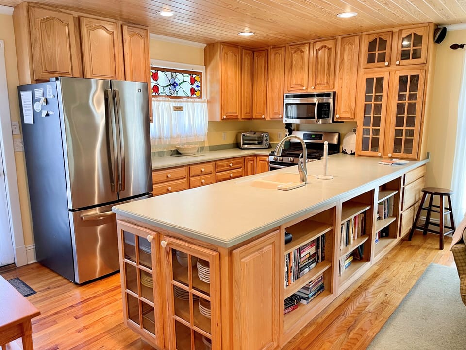 Kitchen, First Floor with Deck Access