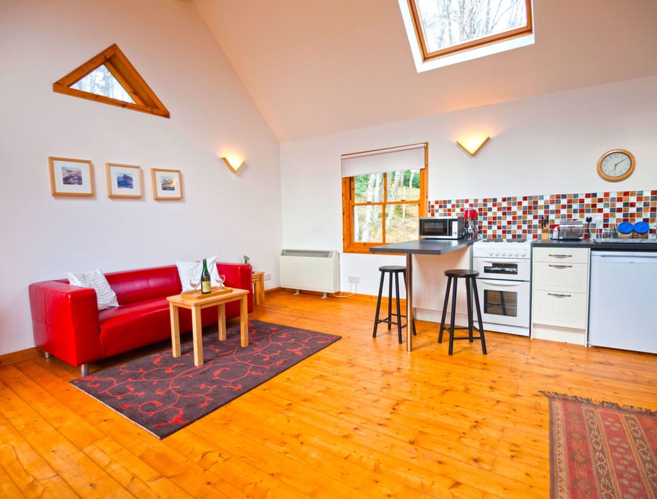 Downstairs living area & kitchenette