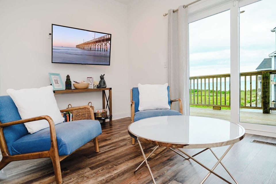 2nd Floor: Living room with ocean views.