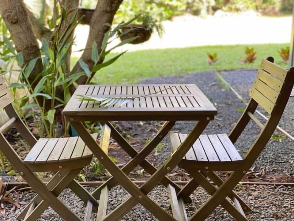 Outside seating area.