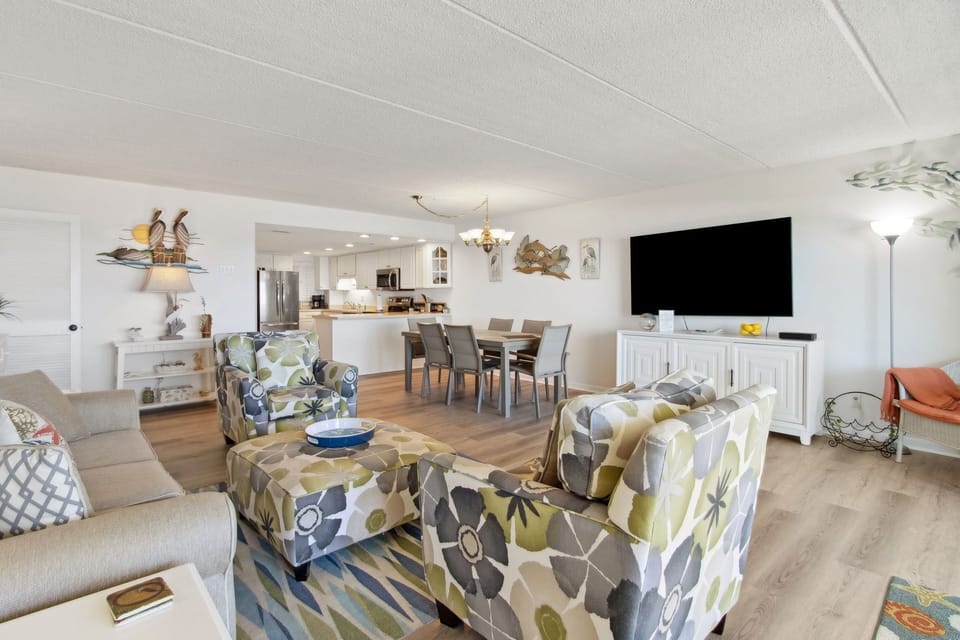 Living Area looking towards Kitchen & Dining Area
