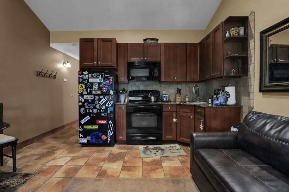 The kitchen is fully equipped with all the cooking essentials you will need to prepare a delicious meal.