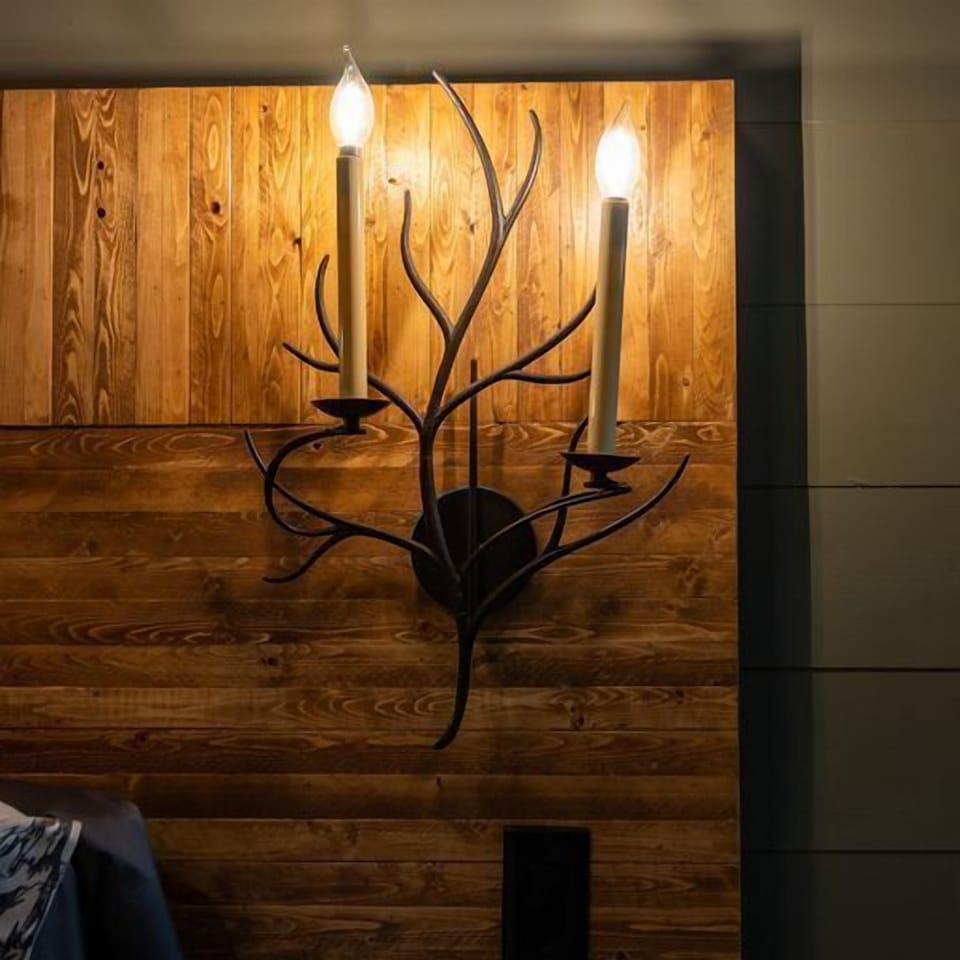 Immerse yourself in the whimsy of the treehouse with its unique accents. 