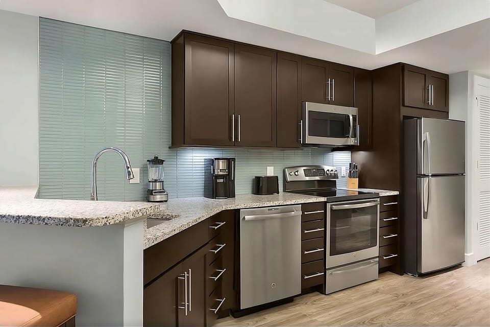 Enjoy a fully equipped kitchen designed for effortless home cooking.