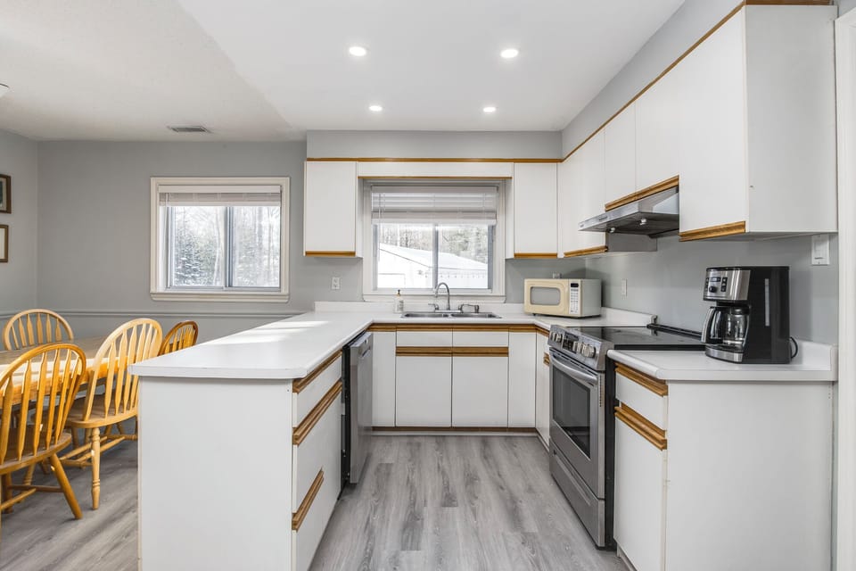 Bright and functional kitchen and modern appliances