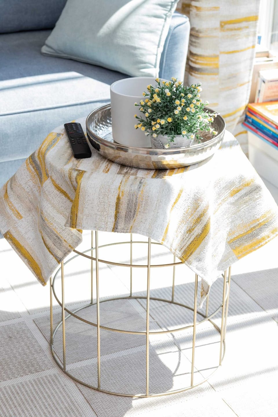 Stylish living room with coffe table