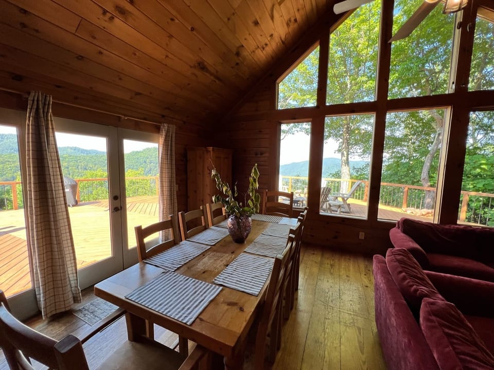 Dining area seats 8