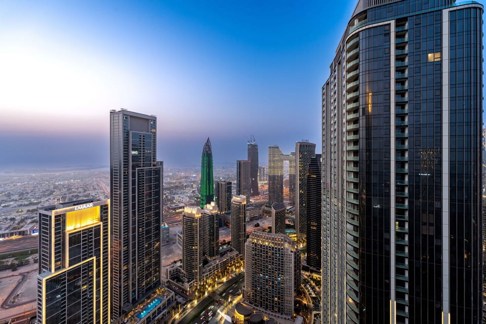 Opulent holiday rental with a large balcony and stunning Burj Khalifa views in Downtown Dubai