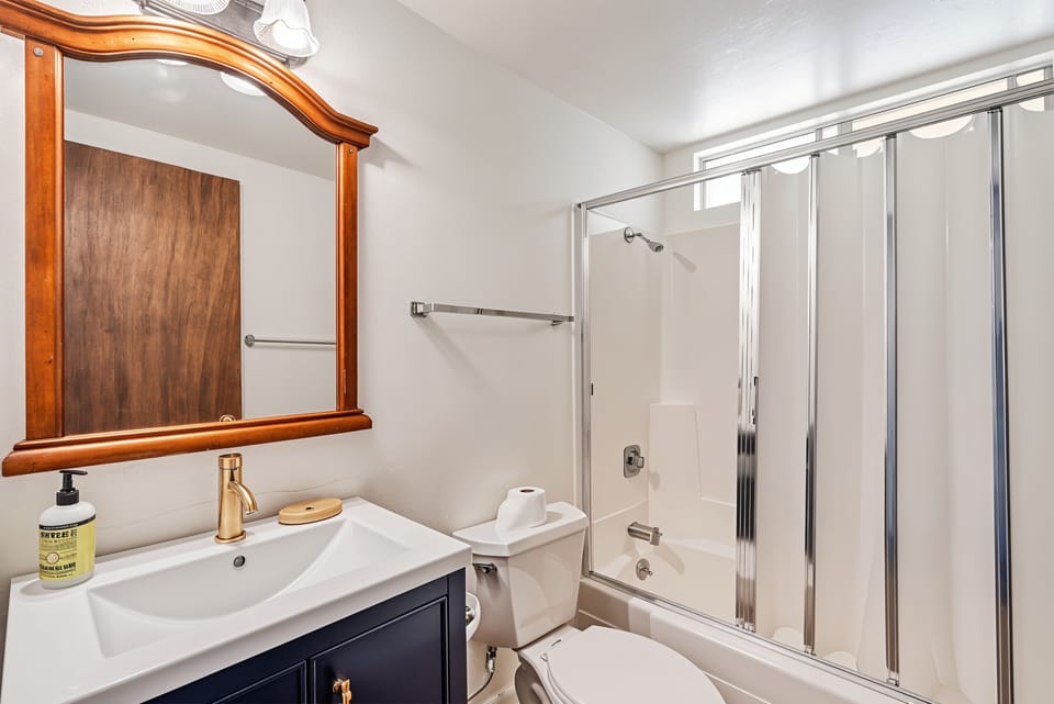 Indoors, Sink, Sink Faucet, Bathtub, Person