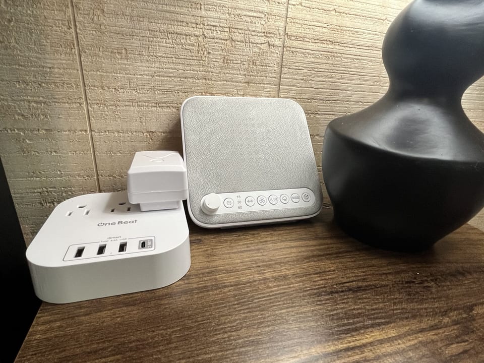Multi-use Charger and sounds machine in every bedroom