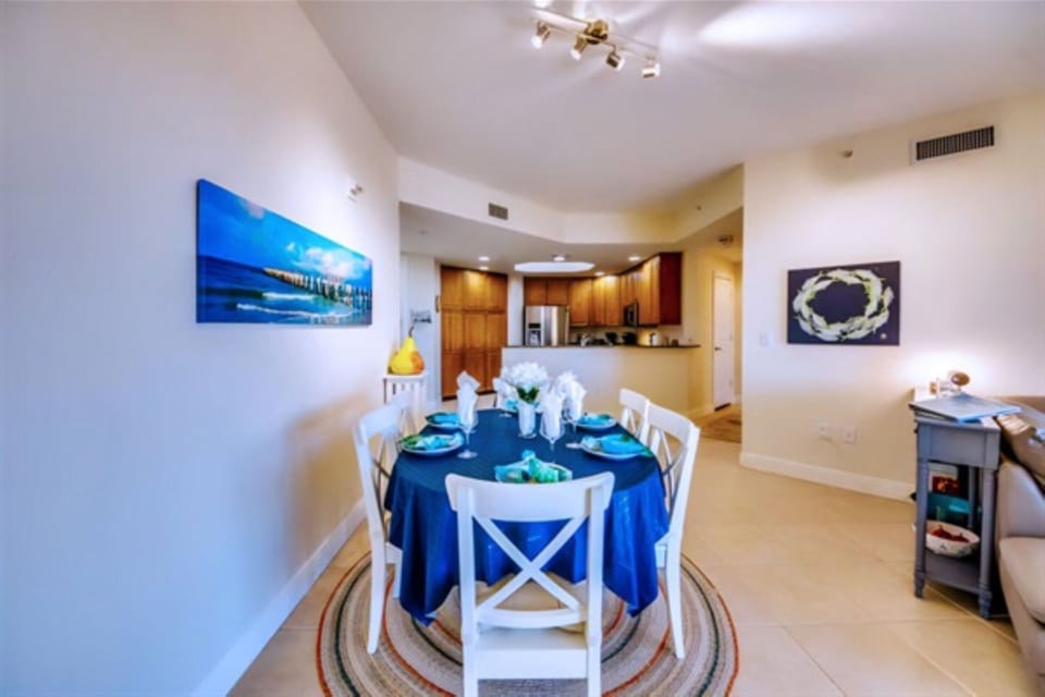 The spacious view from the living/TV room back towards the kitchen. To the right are 2 bedrooms, and to the left is the master bedroom wing. Complete privacy with a stunning view.