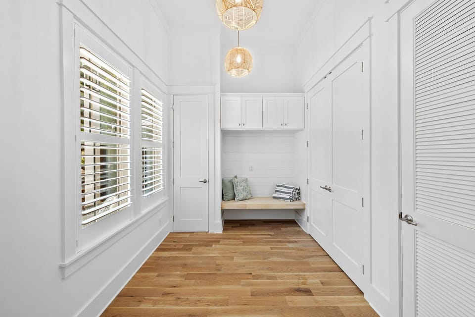 Store your beach gear in the mudroom by the front door