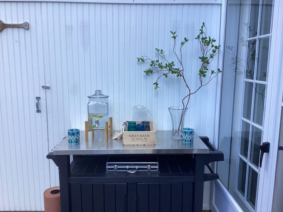 Stocked Outdoor Cart w/ Lobster Pot, Shellfish Tool Set, Butcher Paper